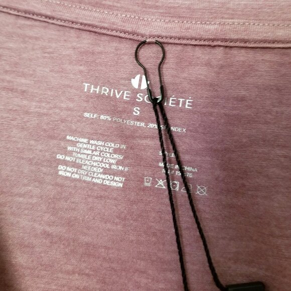 NEW Thrive Societe Long Sleeve Modal Jersey Pullover Top Rose Pink Size S $72 - Picture 10 of 14